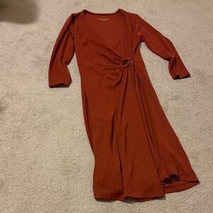 Soft Surroundings Terracotta Long Sleeve Dress